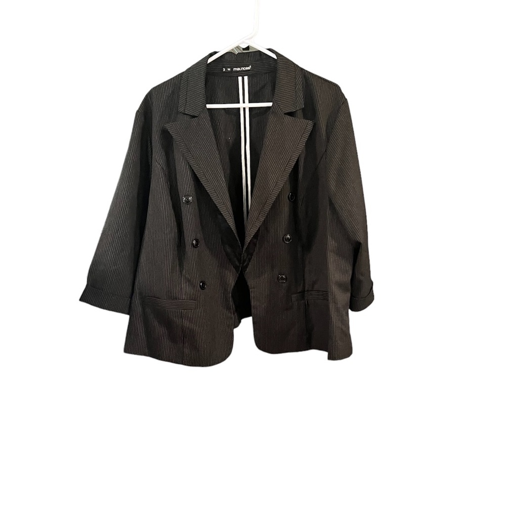 EUC Maurice’s Black Pinstripe Blazer